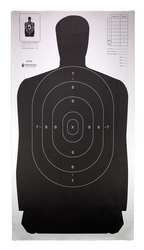 LE TARGETS B-27S BLACK-100 SILHOUETTE TARGET PK100