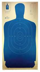 LE TARGETS B-27S BLUE-100 SILHOUETTE TARGET PK100
