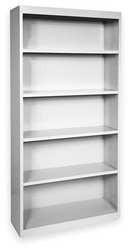 ATLANTIC METAL BA40361872-05 BOOKCASE,STEEL,5 SHELF,DOVE GRAY,72HX36W
