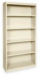 ATLANTIC METAL BA40361872-07 BOOKCASE,STEEL,5 SHELF,PUTTY,72HX36W