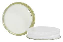 QORPAK CAP-00446 PULP/POLYETHYLENE LINED WHITE METAL CAPS