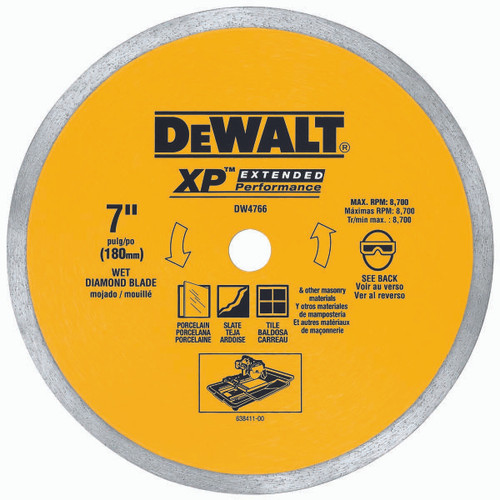 DEWALT TOOLS DW4766 7IN PORCELAIN TILE BLADE