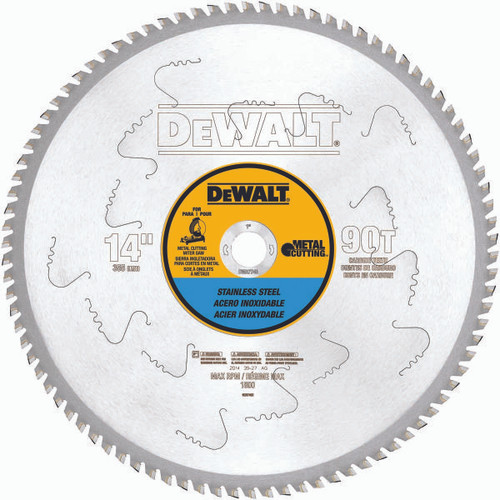 DEWALT TOOLS DWA7749 14IN 90T S.STL MTL CUTTING 1IN ARBOR