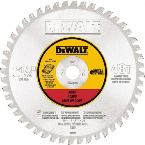 DEWALT TOOLS DWA7762 6-1/2 IN 48T FERR MTL CUT 5/8IN ARBOR