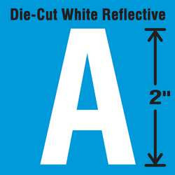 STRANCO INC DWR-2-A-5 DIE-CUT REFLECTIVE LETTER LABEL A PK5