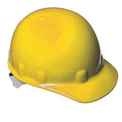 NORTH SAFETY PRODUCTS E2RW02A000 HARD HAT FRTBRIM NONSLOTTD 8RTCHT YELLOW