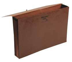 PENDAFLEX PFX1076GLOX EXPANDABLE FILE WALLET 5 1/4 RED FIBER