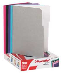 PENDAFLEX PFX421013ASST2 LETTER FILE FOLDERS ASSORTED PK100