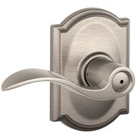 SCHLAGE F40VACC619CAM PRIV ACCENT SATIN NICKEL CAMEL
