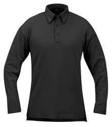 PROPPER F531572001XXL TACTICAL POLO,2XL,LONG SLEEVE,BLACK