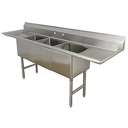 ADVANCE TABCO FC-3-1515-15RL SPLASH SCULLERY SINK, STAINLESS STEEL BO