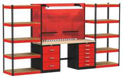HALLOWELL FKOPENSTOR-LG-M OPEN MODULAR STORAGE UNIT 168IN HARDWOOD