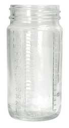 QORPAK GLA-00847 BEAKER BOTTLE 240ML GLASS WIDE PK24