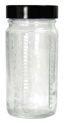 QORPAK GLC-01491 CLEAR GRADUATED MEDIUM ROUNDS WITH BLACK