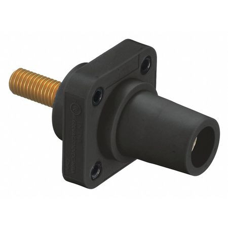 HUBBELL HBLFRSCBK RECEPTACLE BLK FEMALE STUD TAPER NOSE