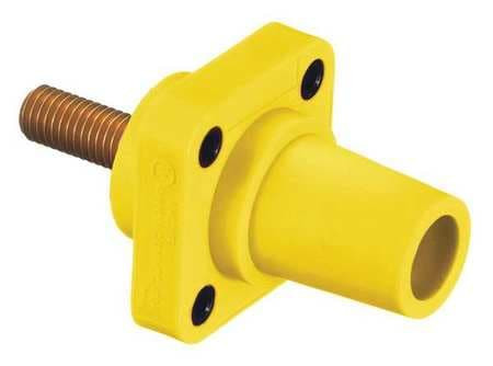 HUBBELL HBLFRSCY RECEPTACLE YLW FEMALE STUD TAPER NOSE