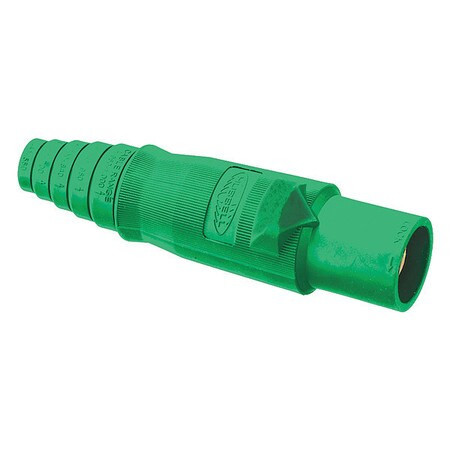 HUBBELL HBLMBGN SINGLE POLE CONNECTOR MALE GREEN
