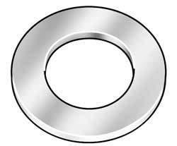 MASTER PRODUCTS HU-0250USSHZYBAGGR-6PE76 FLAT WASHER YLW ZINC FITS 1/4 IN PK100