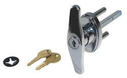 AMERICAN GARAGE DOOR LKTH51612 KEYED T HANDLE CHROME 5/16 X 4-1/4 IN