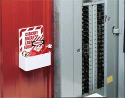 BRADY SPC ABSORBENTS LKUCB LOCKOUT BOARD,RED/WHITE,UNFILLED