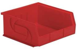 LEWIS BINS PB1011-5 Red HANG/STACK BIN 5HX11WX10-7/8D RED