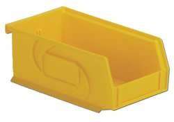 LEWIS BINS PB74-3 Yellow HANG AND STACK BIN 4-1/8 IN W 3 IN H