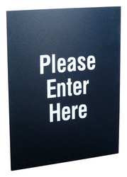 VISIONTRON PS811-01BK 8.5X11 SIGN- PLEASE ENTER HERE (DBLSIDE)