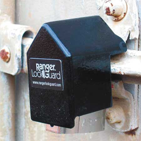 RANGER LOCK RGCU-00 PADLOCK GUARD HARDENED STEEL BLK 2-3/4 L