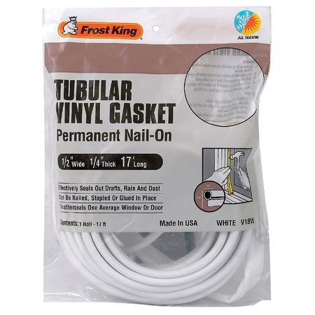 FROST KING V18WH GASKET DOOR VINYL 1/2X17FT WHT