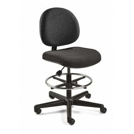 BEVCO V4507HC-BK TASK CHAIR,FABRIC,BLACK,24-34" SEAT HT