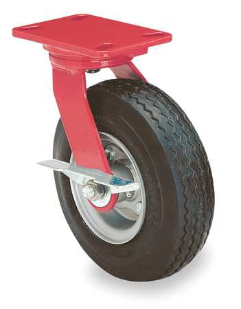 HAMILTON S-7010-PRB-4SL-FB SWIVL PNEUMATIC CASTR W/ BRAK LCK 10 IN.