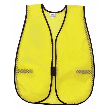 MCR SAFETY V200 POLY, MESH SAFETY VEST, 18" X 47", LIME