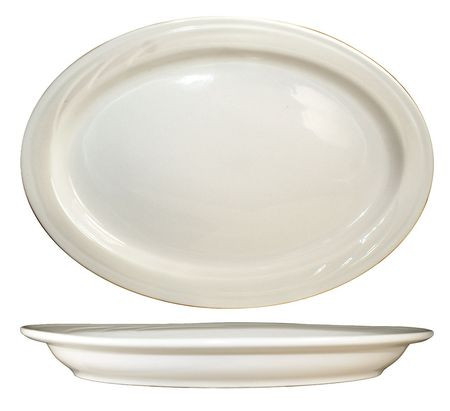 ITI Y-12 PLATTER 10-1/2X7-3/8 AMERICAN WHT PK24