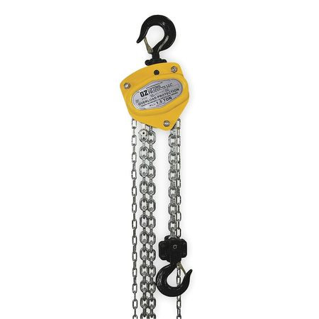 OZ LIFTING PRODUCTS OZ015-10CHOP OZ LIFTING MANUAL CHAIN HOIST W/STD. OVE
