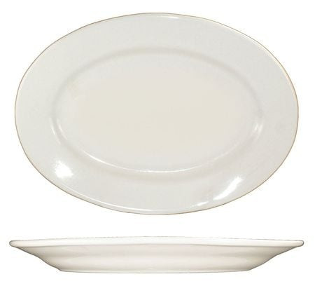 ITI RO-51 PLATTER 15-1/2X10-1/4 AMERICAN WHT PK12