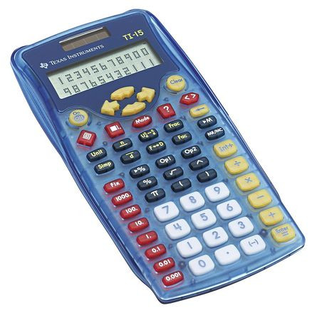 TEXAS INSTRUMENTS TEXTI15 CALCULATOR,LCD,8 DIGIT