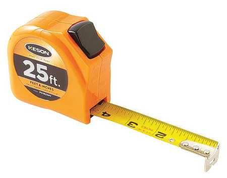 KESON INDUSTRIES PGT1825V TAPE MEASURE 1 IN X 25 FT ORANGE IN./FT.