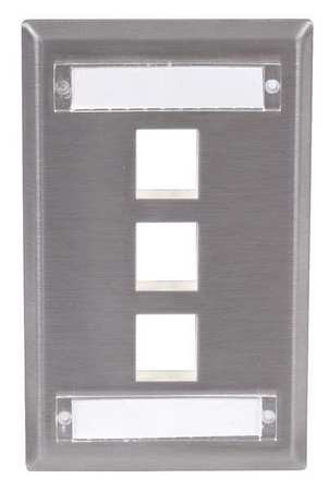 HUBBELL SSFL13 PLATE 3 PORTS GRAY