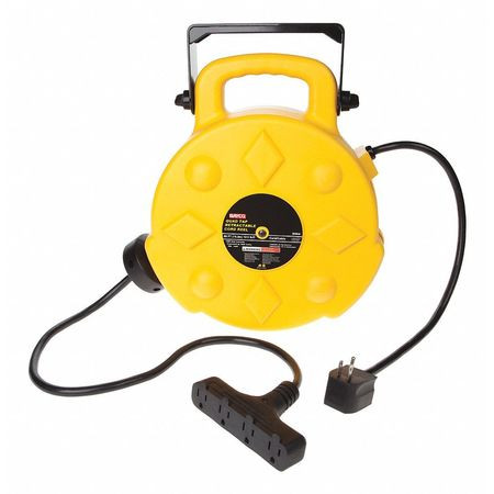 BAYCO PRODUCTS SL-8904 CORD REEL 50 FT 12/3 SJT YELLOW 120VAC