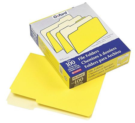 PENDAFLEX PFX15213YEL LETTER FILE FOLDERS YELLOW PK100
