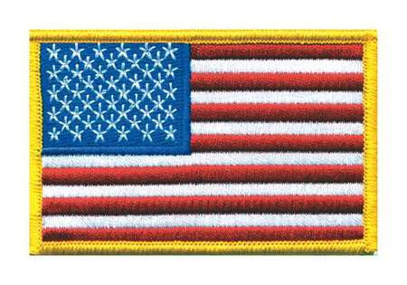 HEROS PRIDE 0021 EMBROIDERED PATCH U.S. FLAG MEDIUM GOLD