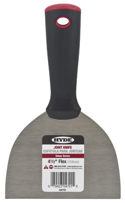 HYDE TOOLS 04701 JOINT KNIFE, FLEXIBLE STEEL BLADE, 4-1/2