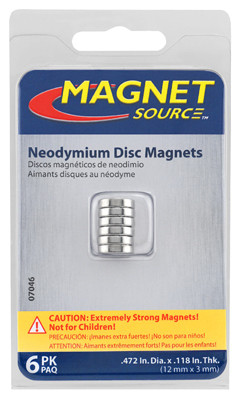 MASTER MAGNETICS 07046 6 PIECE NEODYMIUM SUPER MAGNETS