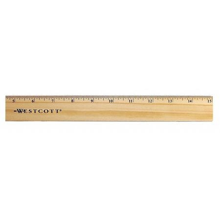 WESTCOTT 05225 RULER WOOD 15 IN