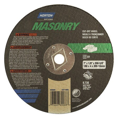NORTON 07660789055 CUTOFF WHL NORTON MASONRY 7 X.125 X5/8