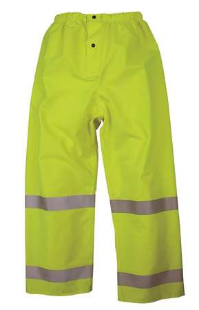 PREMIER SOURCING 101PFY2 RAIN PANTS HI-VIS YLW/GREEN 2XL