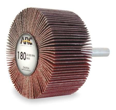 ARC ABRASIVES 11291 FLAP WHEEL AO 2X1X1/4 IN SHANK 180G
