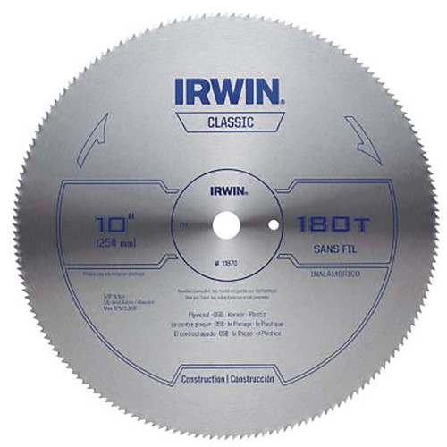 IRWIN 11870 SAW BLD 10" 180T PLYWOOD/OSB/VENEER/
