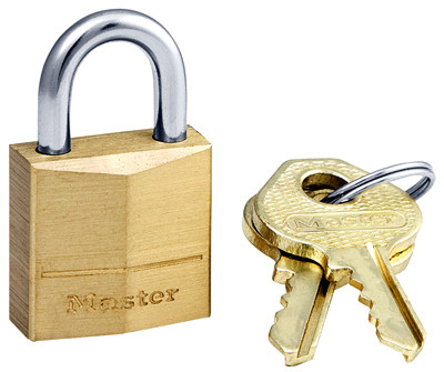 MASTER LOCK 120D 3/4-IN. SOLID-BRASS KEYED PADLOCK,  PIN 