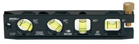 JOHNSON 1411-0600 TORPEDO LEVEL 6 IN L 4 VIALS